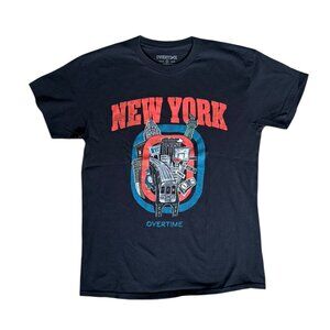 Overtime Basketball New York Black Tshirt Mens Medium EUC